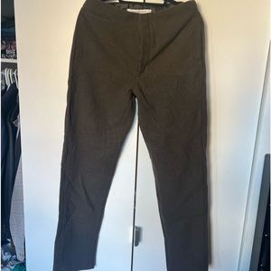 Lemaire x Uniqlo mens 34x34 brown wool & cashmere pants straight fit